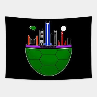 TMNT Skyline Colors Tapestry