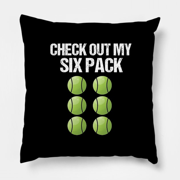 Check Out my Six Pack Tennis Abs Funny Sport Gym Workout Pillow by Fargo