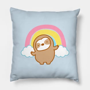 Cute Rainbow Sloth Pillow