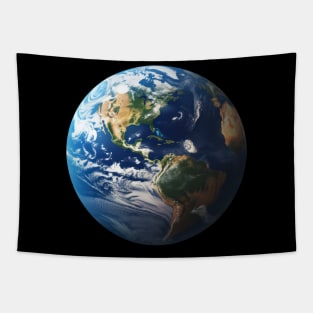 Globe in Detail - Earth's Photoreal Art Tapestry