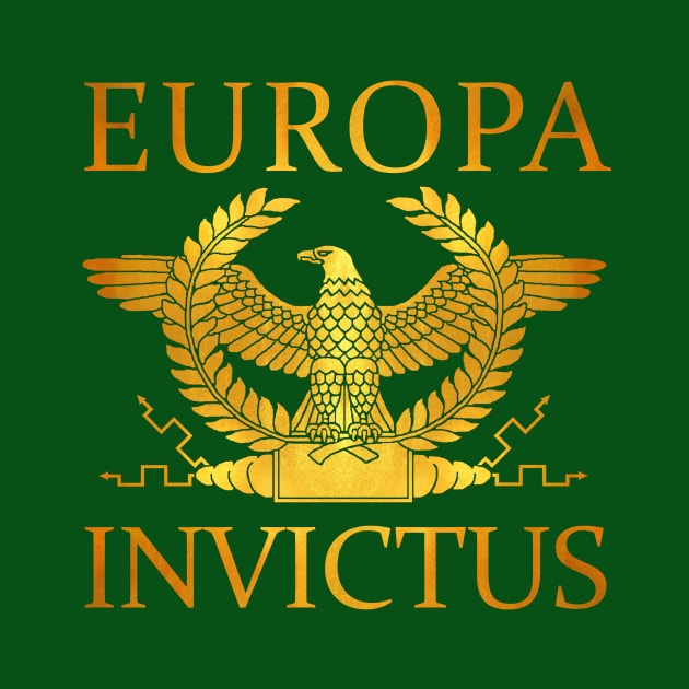 Europa Invictus - Gold Eagle on Green by AtlanteanArts