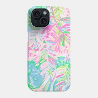 Pastel Palm Leaves Phone Case