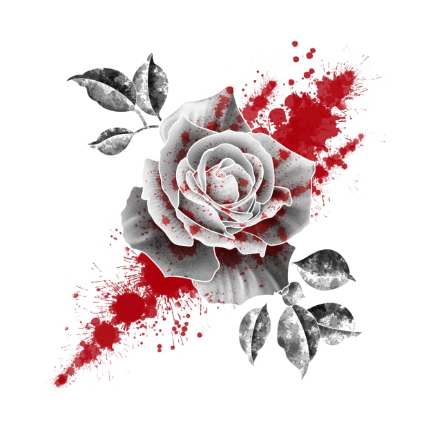 Blood Splatter Rose by Constattoo