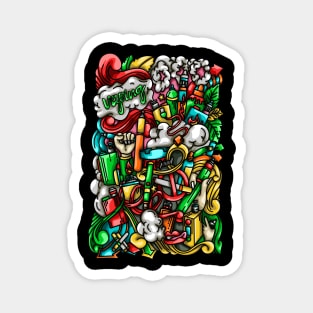 Vaping Doodle Illustration Magnet