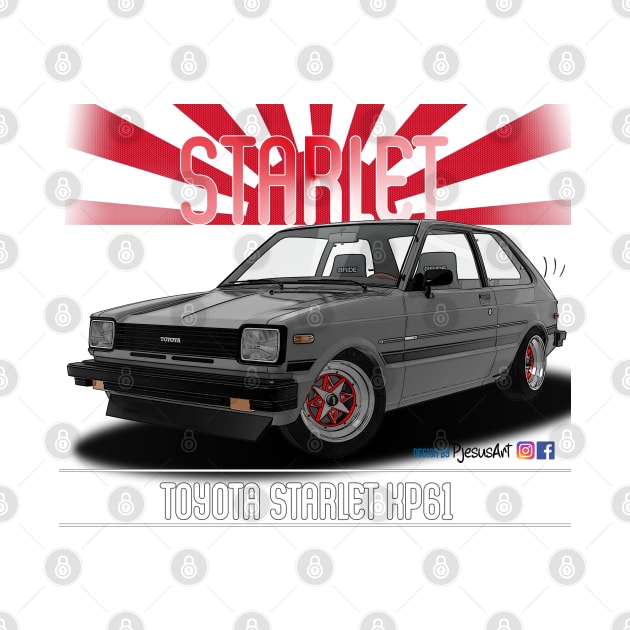 Toyota Starlet KP61 Silver by PjesusArt