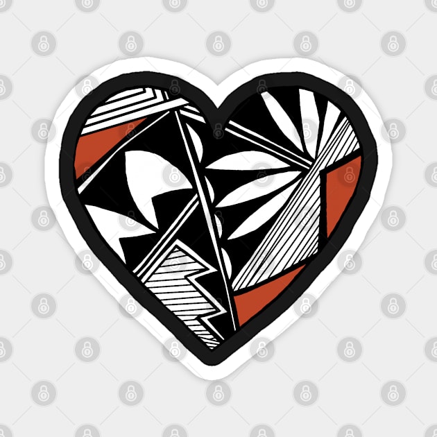 Pueblo Heart Magnet by Skidskunx