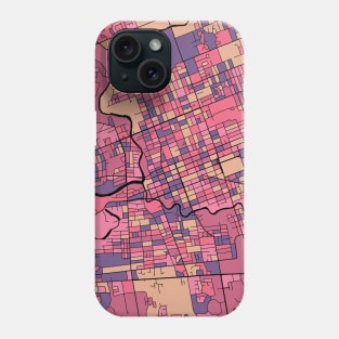 London Map Pattern in Purple & Pink Phone Case