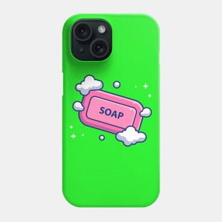 Soap Bar With Foam Cartoon Phone Case