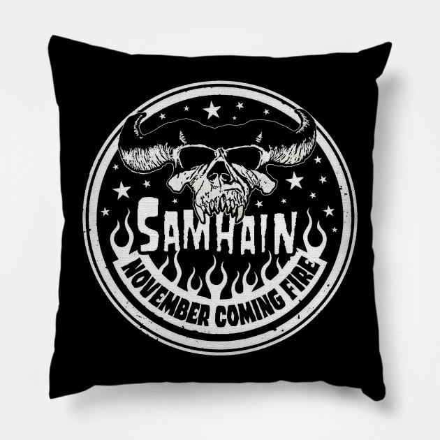 Samhain - November Coming Fire Pillow by CosmicAngerDesign