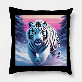 White Tiger Snow Pillow