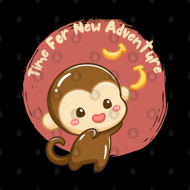 Time for new adventure Hello little monkey cute baby outfit by BoogieCreates