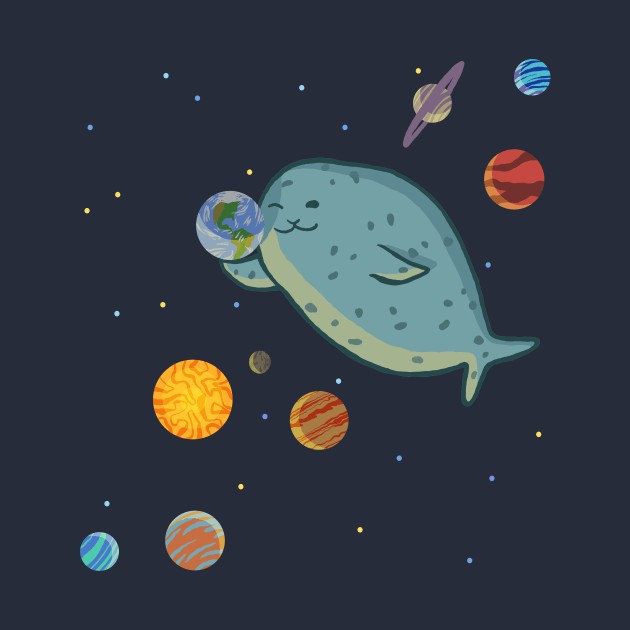 Space Seal Booping the Earth by ELMayer