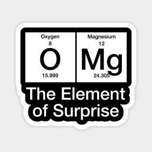 Periodic Table OMg The Element Of Surprise Funny Science Magnet