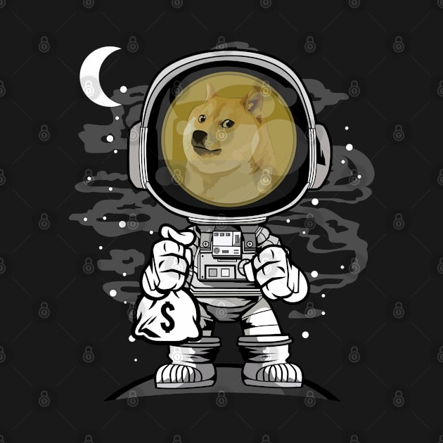 Astronaut Dogecoin DOGE Coin To The Moon Crypto Token Cryptocurrency Wallet Birthday Gift For Men Women Kids by Thingking About