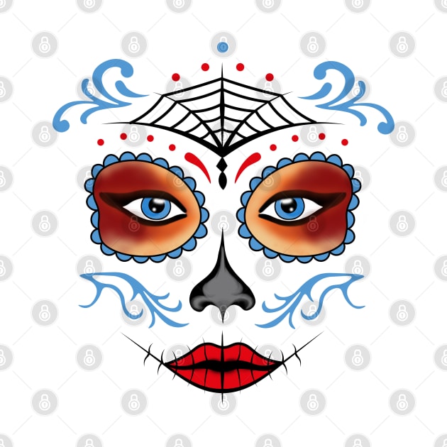 Sugar Skull - Dia de los Muertos by Hispaniola-Fineart