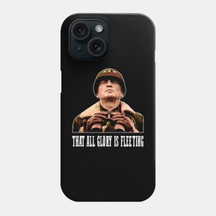 Field Marshal Threads Pattons Movie-Inspired Tees, Where Fashion Meets Military Command Phone Case