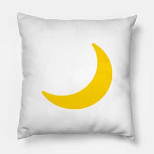 Yellow Moon Crescent Emoticon Pillow