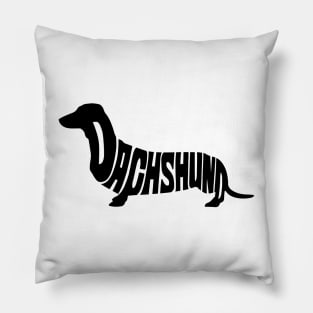 Dachshund black Pillow