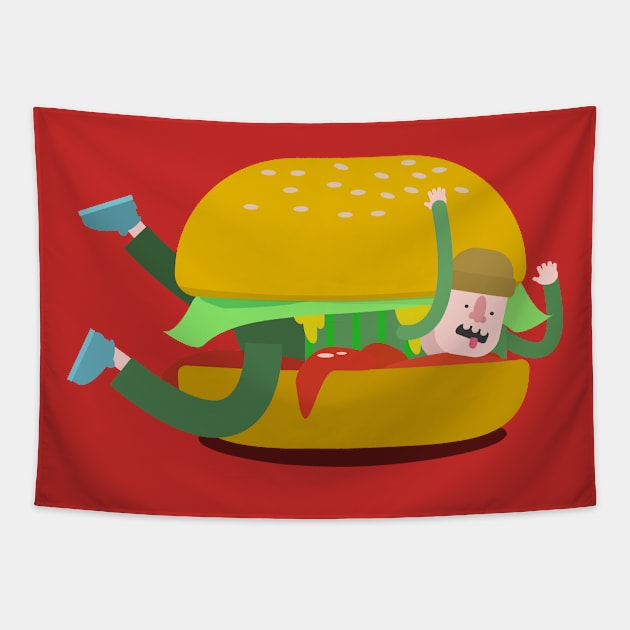 Burger Food Tapestry by Cake_Jlauson