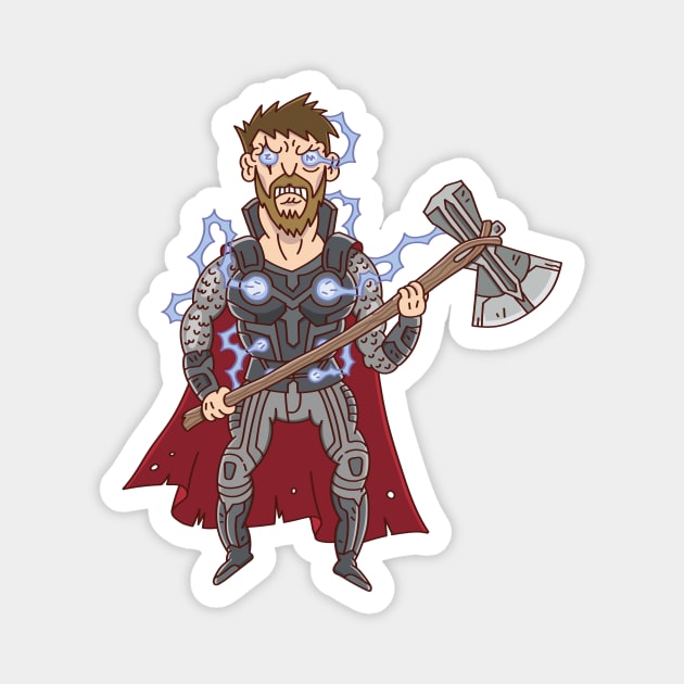 God of Thunder Magnet by Zmokealotta