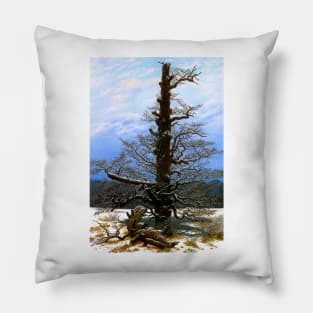 The Oak Tree in the Snow - Caspar David Friedrich Pillow