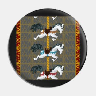 Carousel Horse Fancy Pattern Pin