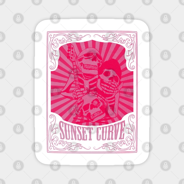 SUNSET CURVE BAND TSHIRT #2 Magnet by ARTCLX