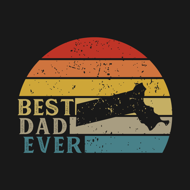 Best Dad Ever Massachusetts Vintage Fathers Day Gift by emlanfuoi835