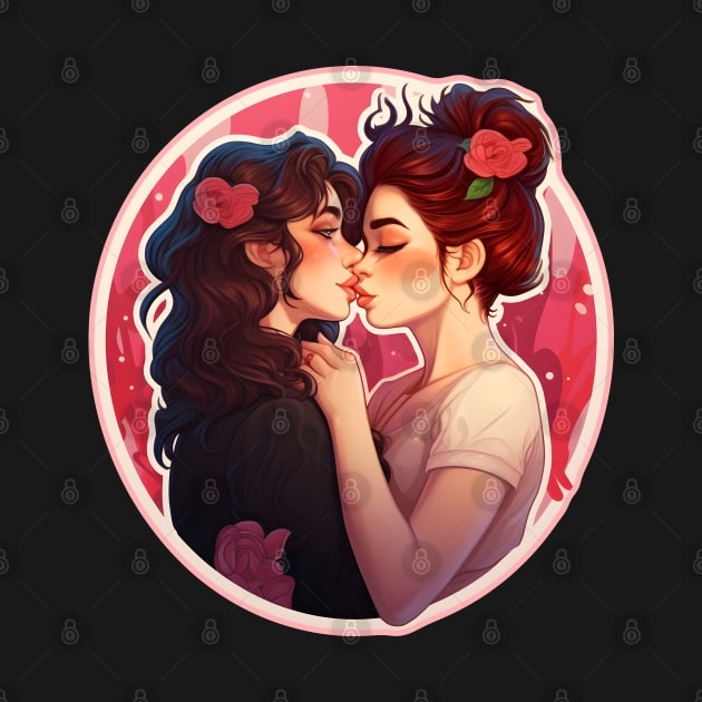 Lesbian couple Roses by beangeerie