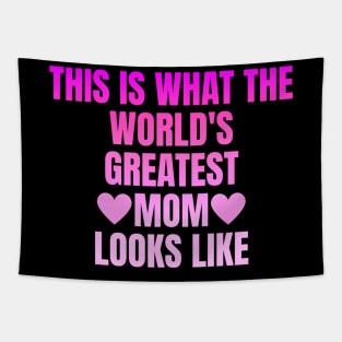 Best Mom Best Mother-This is what the world's greatest mom looks like-woman Tapestry