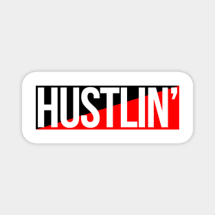 Hustlin' Red Blk Magnet