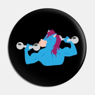 Dumbbells Unicorn Muscles Gym Fitness Pin