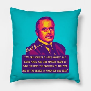 Carl Jung Portrait and Quote Pillow