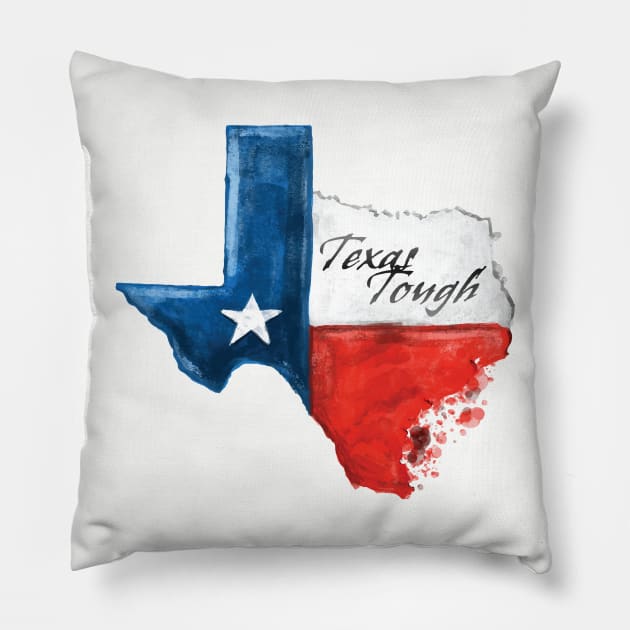 Texas Tough Pillow by thetruetee