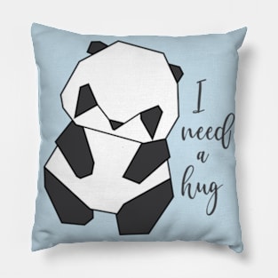 Origami Panda - I Need a Hug Pillow