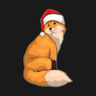 Fox Christmas Santa hat T-Shirt