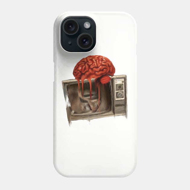 Tv fooling Phone Case by Sinung Nugros