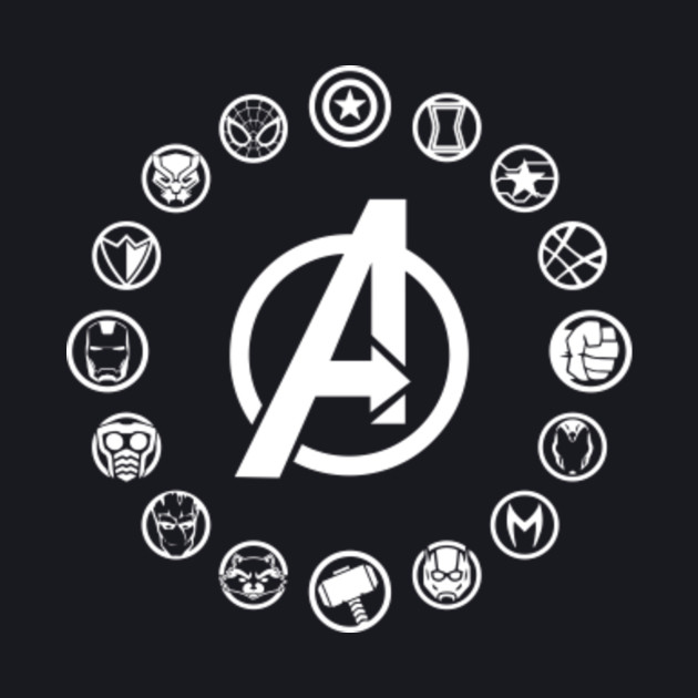 Avengers Infinity War Hero Icons - Infinity War Icon - Baseball T-Shirt ...