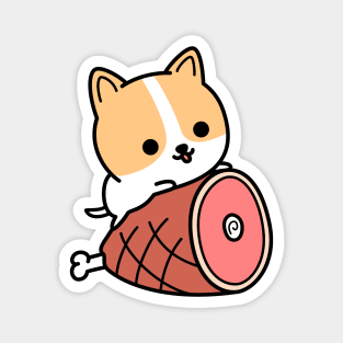 Corgi dreams of ham Magnet