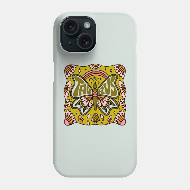 Taurus Butterfly Phone Case by Doodle by Meg