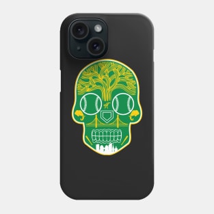 Kelly Green Oakland Sugar Skull Phone Case