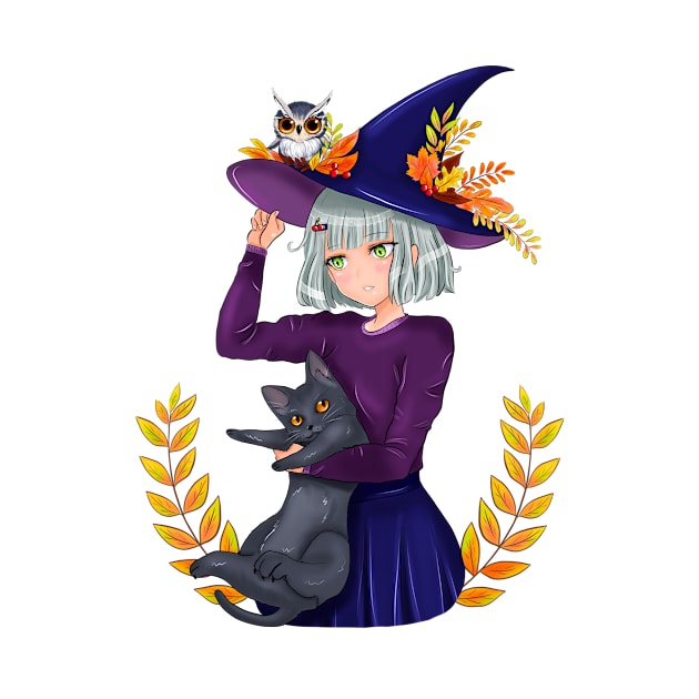 cute anime witch by Sha_Lavka