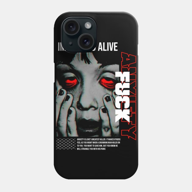 Fuck Anxiety Phone Case by HoulmeshitStd