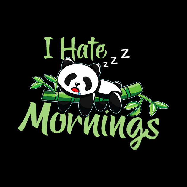 I hate mornings funny panda bear sleeping fan morning grouch by omorihisoka