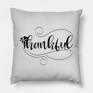 Thankful_dark lettering Pillow