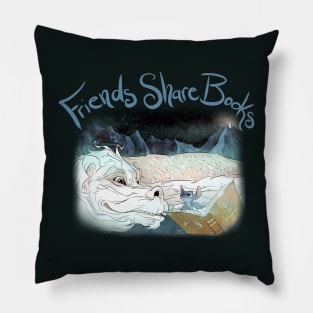 Friends Share Books Pillow