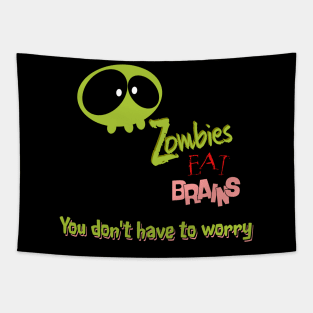 Zombies eat brains Tapestry