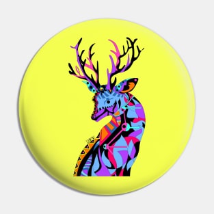 wild deer venado cute animal ecopop in the forest art Pin