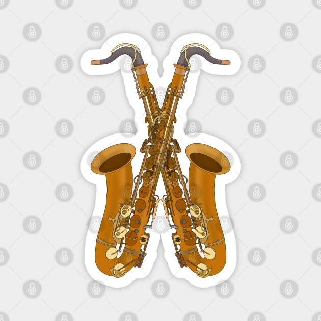 Saxophones Forming an X Magnet by DiegoCarvalho