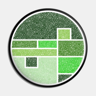 World Of Color Green Circle Design Pin